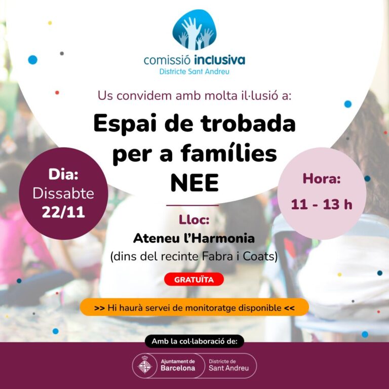 Lee más sobre el artículo Espai de trobada per a famílies NEE